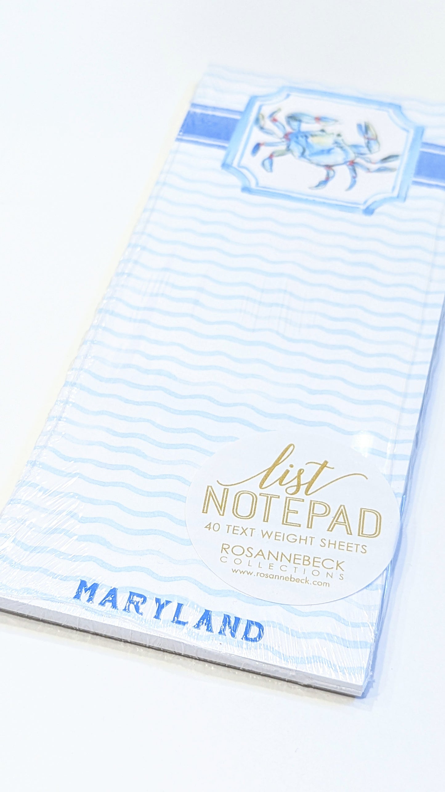 SKINNY NOTEPAD | Maryland Crab