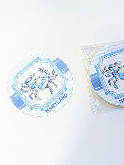MARYLAND CRAB PAPER COASTER