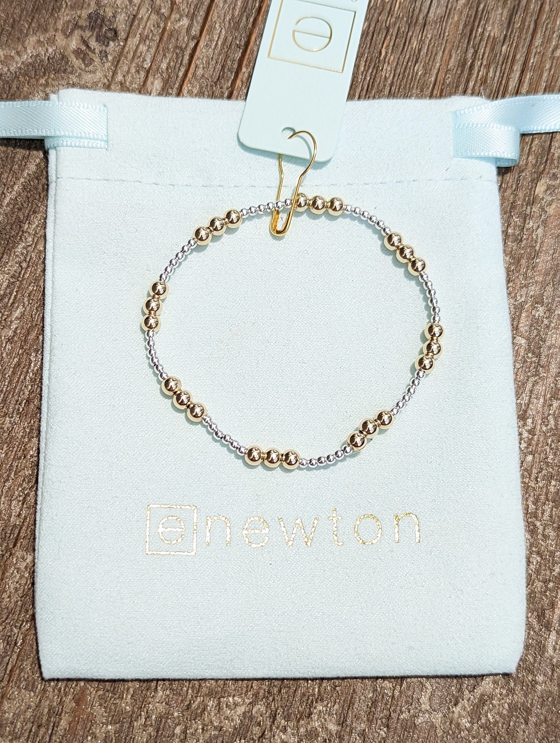 Classic Joy 4mm silver/gold bracelet by eNewton. Shop at The Painted Cottage in Edgewater, MD.