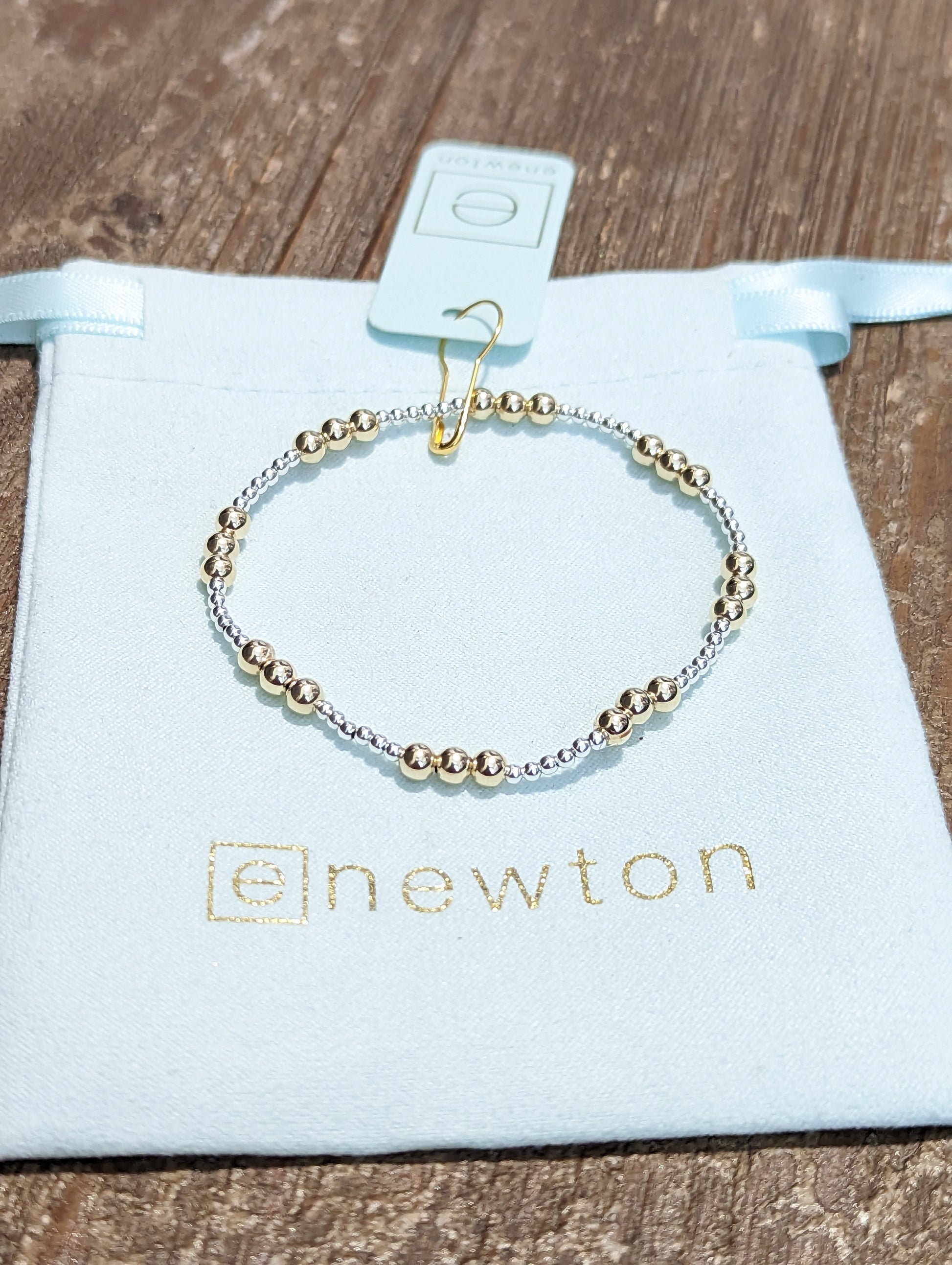 Classic Joy 4mm silver/gold bracelet by eNewton. Shop at The Painted Cottage in Edgewater, MD.