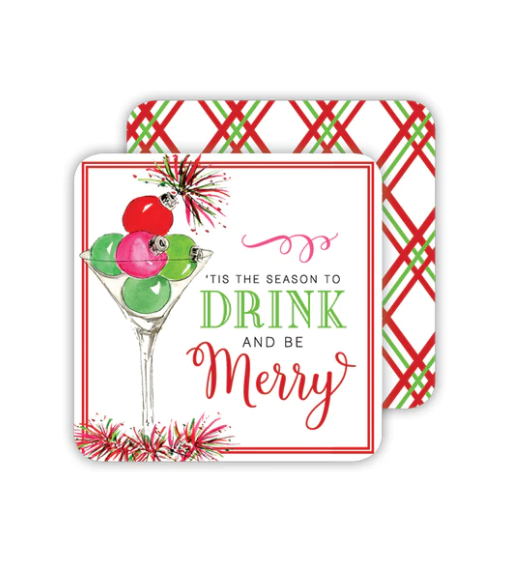 DRINK & BE MERRY PAPER COASTER