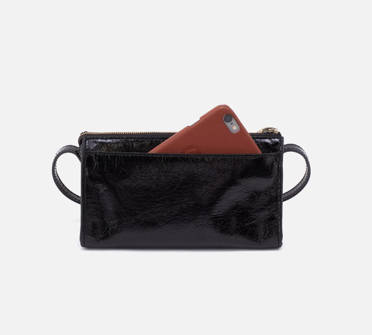 The Jewel in black by HOBO is a small crossbody designed to hold the essentials. It has a compact size with enough space for your phone, keys and cards. Check it out at the Painted Cottage in Edgewater, MD