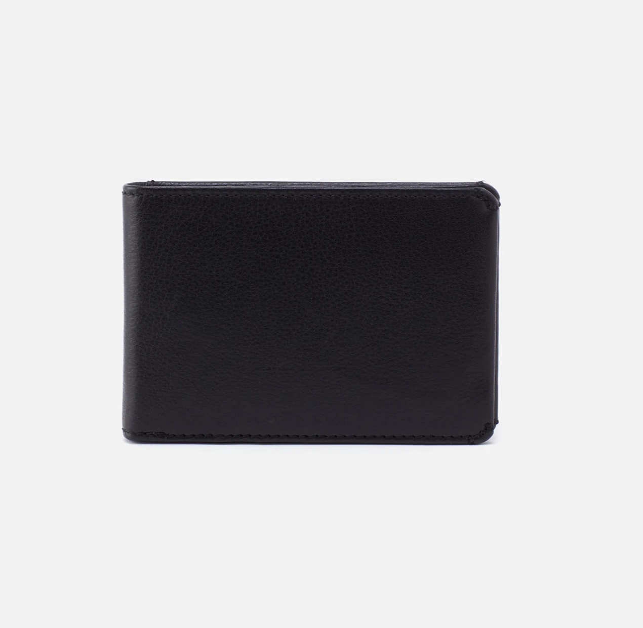The Leather Men's Bifold Wallet in black has a sleek design and interior organization for cards and cash. Find it at the Painted Cottage in Edgewater, MD