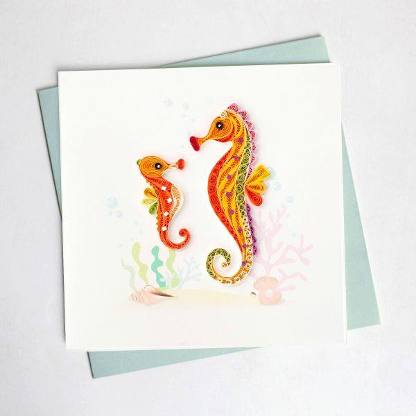 Quill Card Seahorse