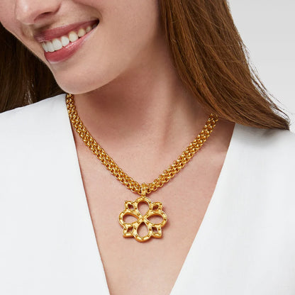 Soho Pendant Mixed Metal by Julie Vos features 24K gold plate Necklace, 36 inch adjustable length. Shop at The Painted Cottage in Edgewater, MD.