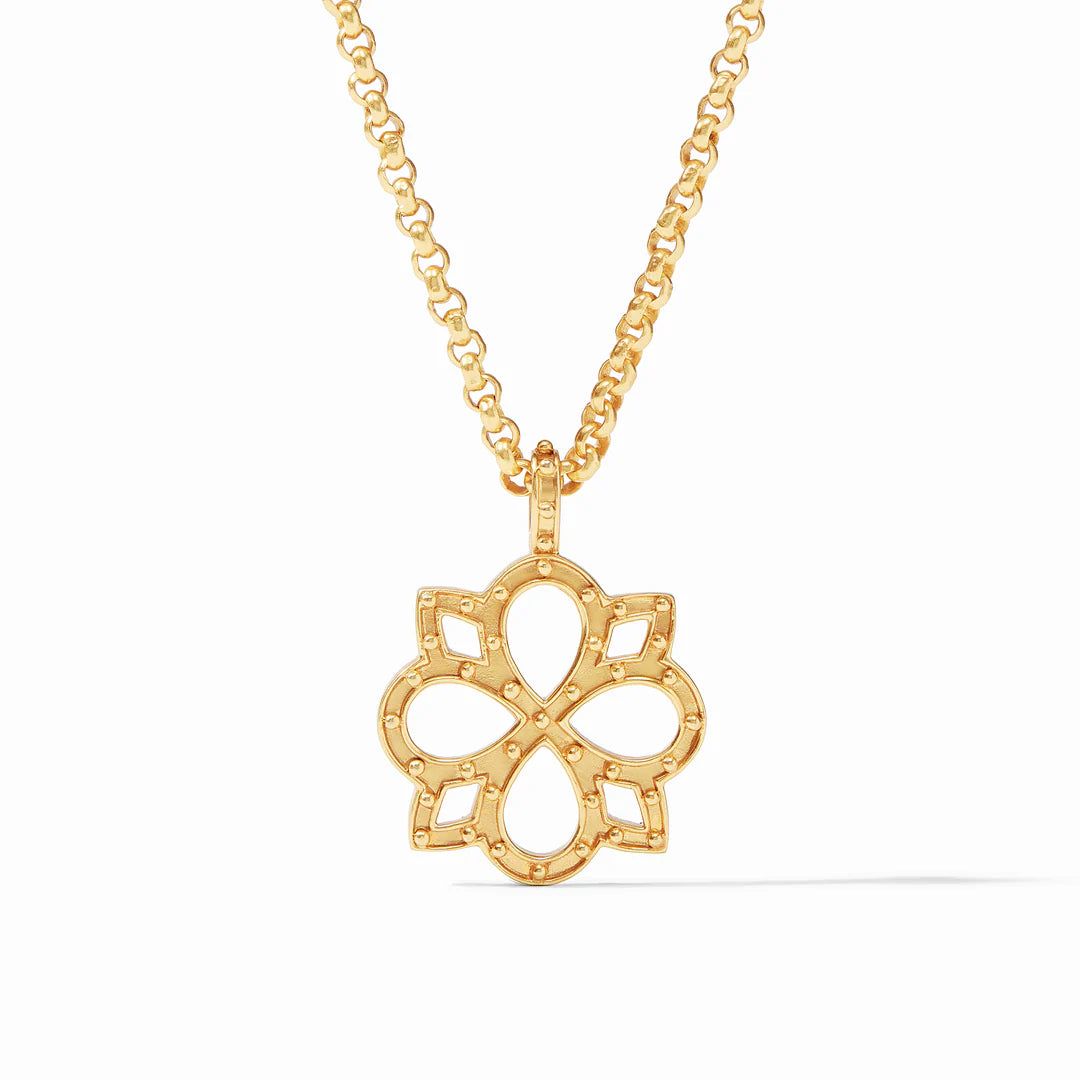 Soho Pendant Mixed Metal by Julie Vos features 24K gold plate Necklace, 36 inch adjustable length. Shop at The Painted Cottage in Edgewater, MD.