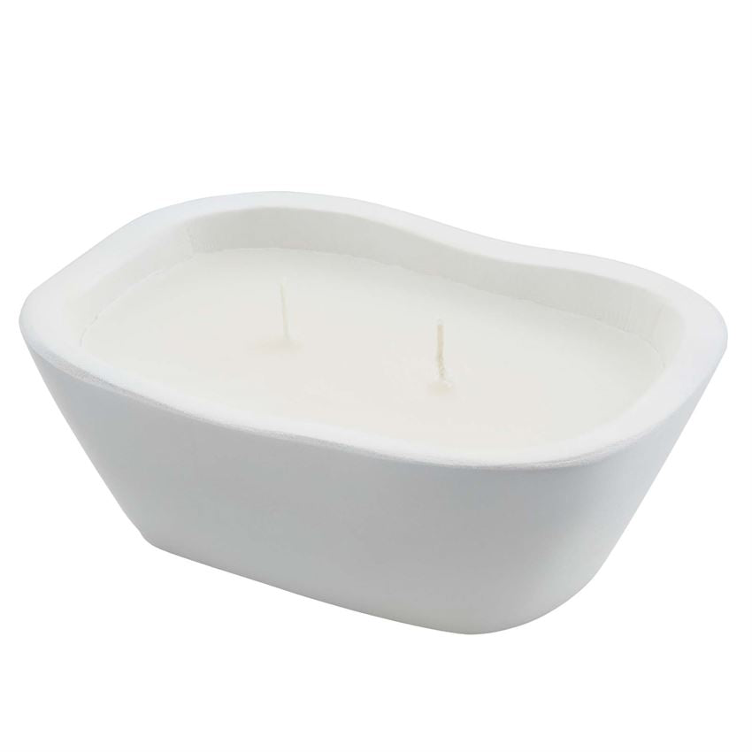 PETITE WHITE WOOD CANDLE | SMALL