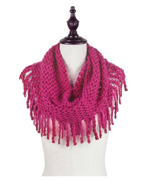 pink berry tube scarf with fringe annapolis maryland