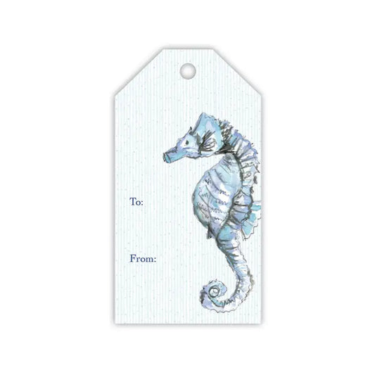 BLUE SEAHORSE GIFT TAGS
