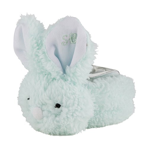 Fluffy Light Blue Boo Bunny comfort toy for babies Easter gift shop The Painted Cottage a Maryland Boutique