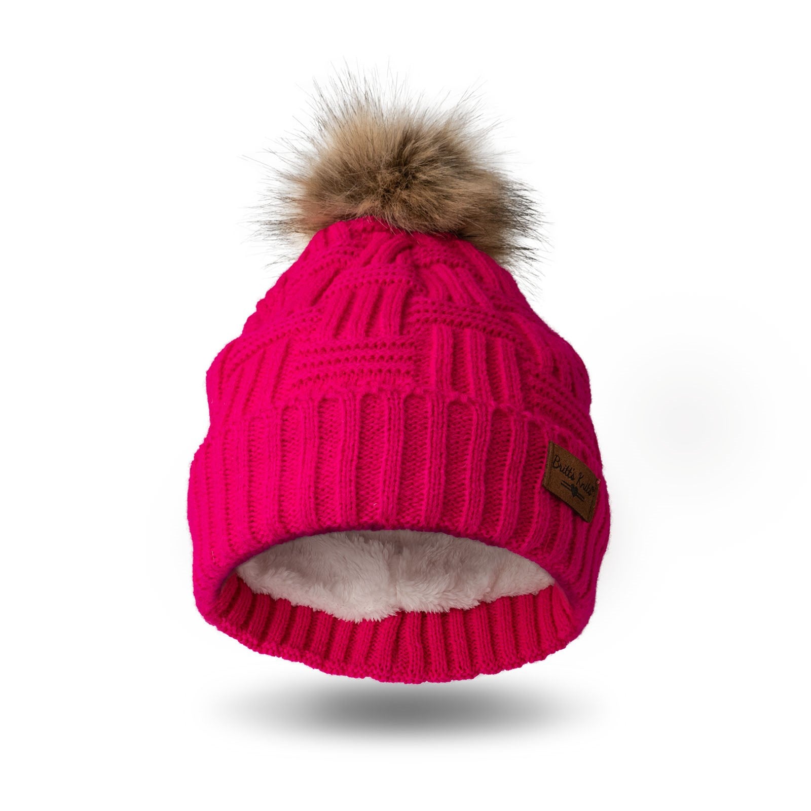 FUCHSIA HAT W/POM DM Merchandising personal accessory bkhat2-u24_06