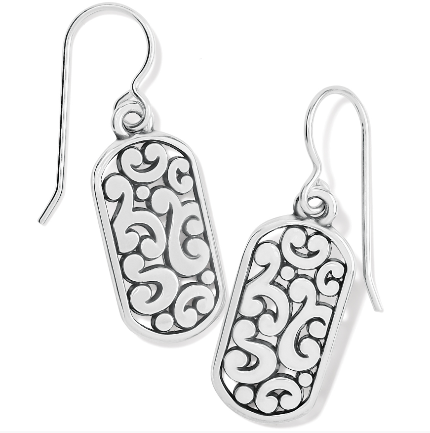 Contempo Token Tag French Wire Earrings