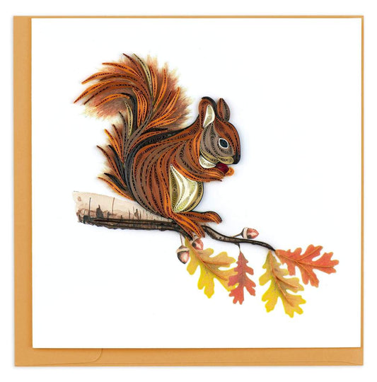 Squirrel Quill Card QUILLING CARD LLC Cards cards-bl1165-squirrel-55