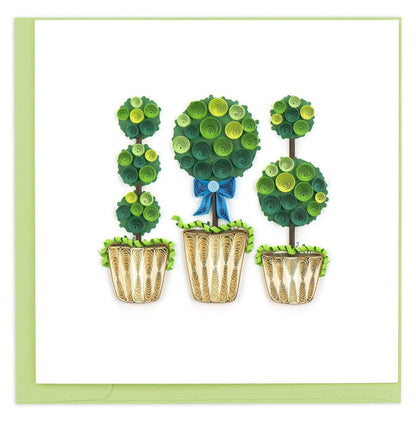 Potted Topiary Plants Quill Card