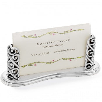 Brighton Crystal Ball Card Holder silver plate calling card holder at The Painted Cottage, an Annapolis Boutique.