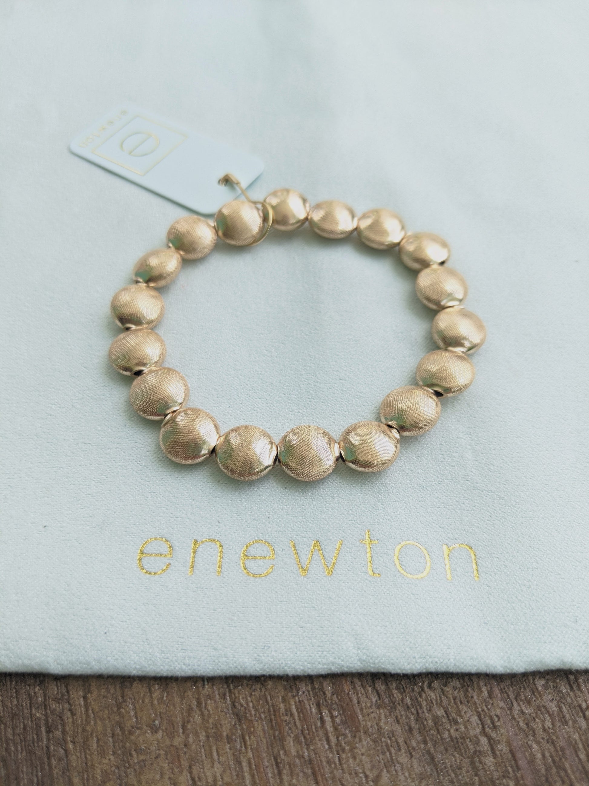 eNewton Honesty Gold 10mm Bead Bracelet eNewton Jewelry enewton-BHONG10