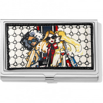Allure Metal Card Case by Brighton features three chic ladies on the cover. Shop at The Painted Cottage in Edgewater MD.