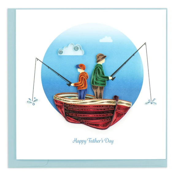 Father's Day Fishing Quill Card