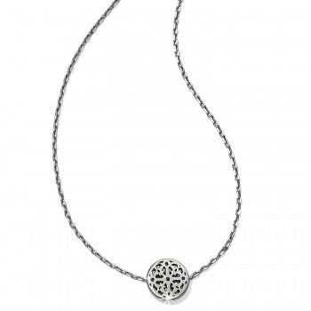 Brighton Ferrara Mini Necklace features a delicate version of our Ferrara motif, this pendant recalls the rose windows of European cathedrals, measures 16" - 18" in length, adjustable lobster clasp. Shop at The Painted Cottage an Annapolis Boutique.