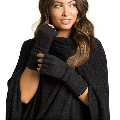 Black Fingerless Gloves Barefoot Dreams PERSONAL ACCESSORIES fingerless-gloves-black-barefoot-dreams