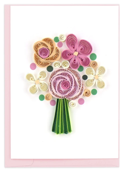 Flower Bouquet Quill Gift Enclosure