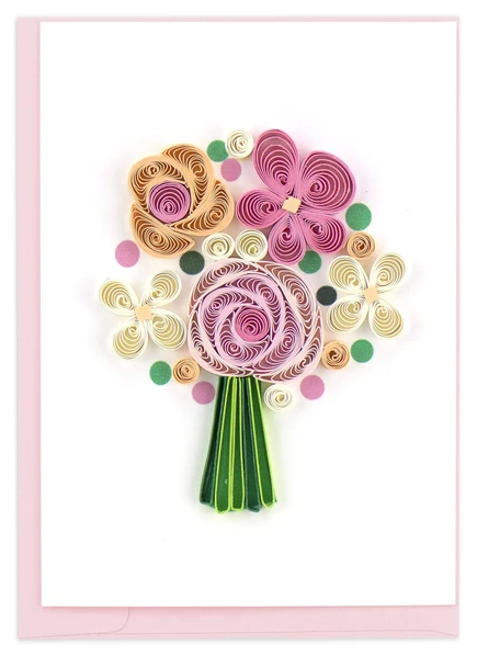 Flower Bouquet Quill Gift Enclosure QUILLING CARD LLC Cards flower-gift-card-24