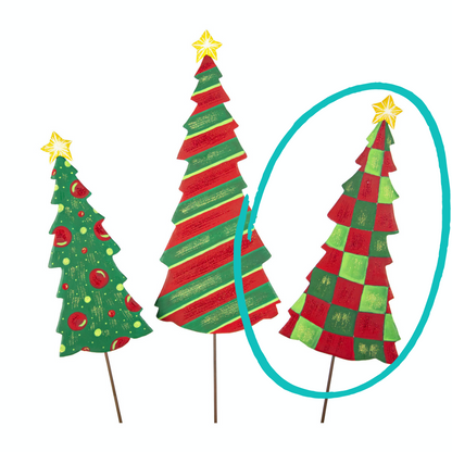 MEDIUM TIMELESS GREEN/RED TREE