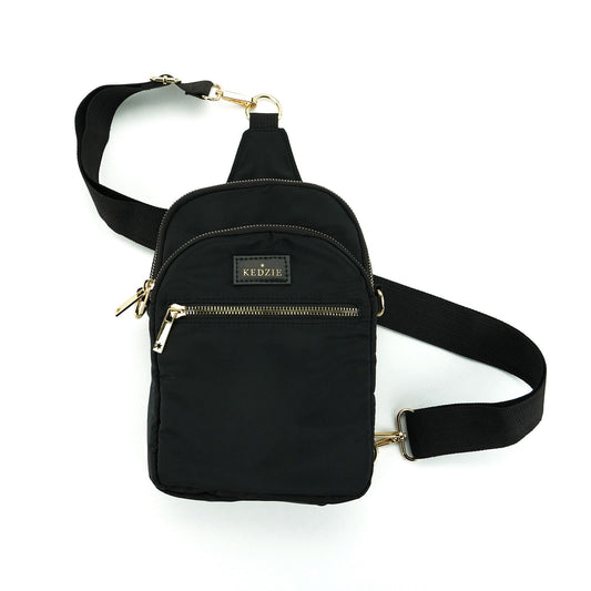 Kedzie Roundtrip Convertible Sling | Black DM Merchandising Bags kdzsl-blk_01