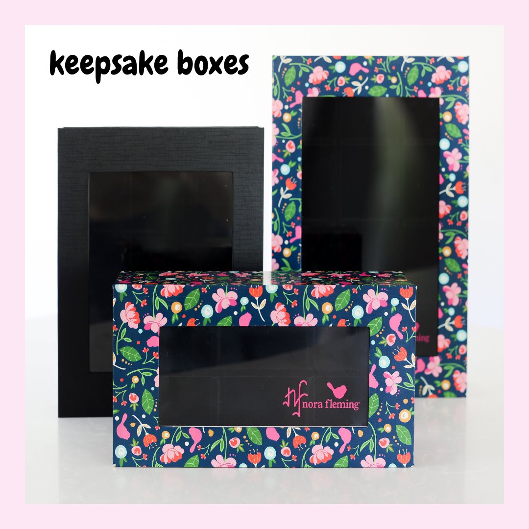 M4 Nora Fleming Black Linen Texture Keepsake Box Holds 9 Minis shop The Painted Cottage in Maryland