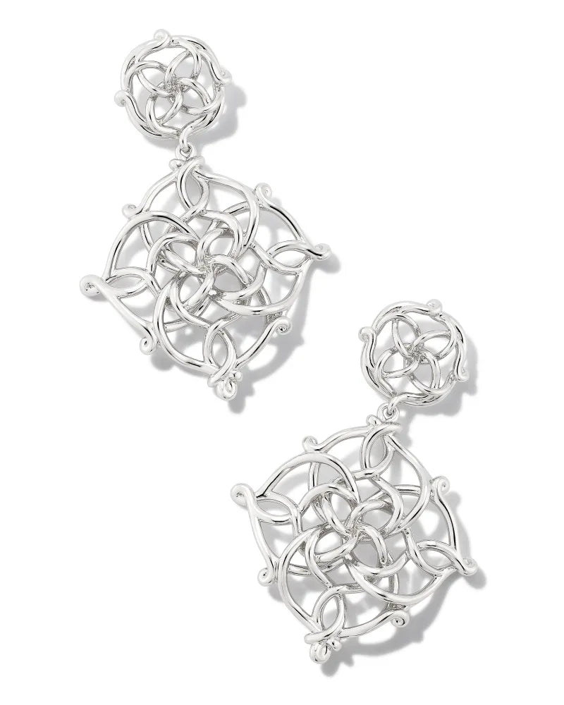 Kelly Statement Earrings in Silver