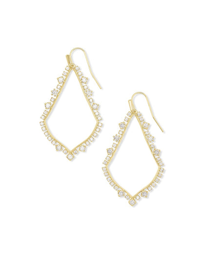 Sophee Crystal Drop Earrings In Gold