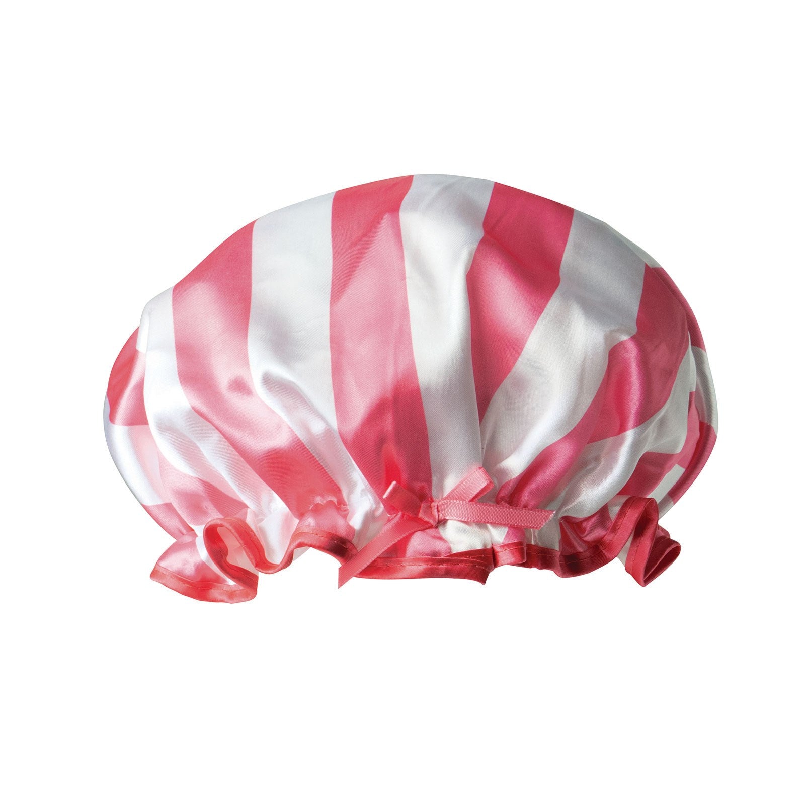 SHOWER CAP | Pink Stripe DM Merchandising Spa llcap24_07