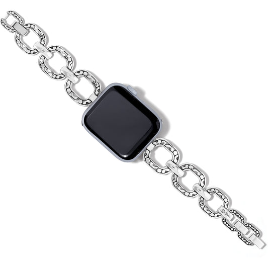 Contempo Linx Watch Band by Brighton created for your Smart Watch features the silver Contempo design with fold-over clasp, length: 6 1/4" - 7 1/4". Shop at The Painted Cottage in Edgewater, MD.