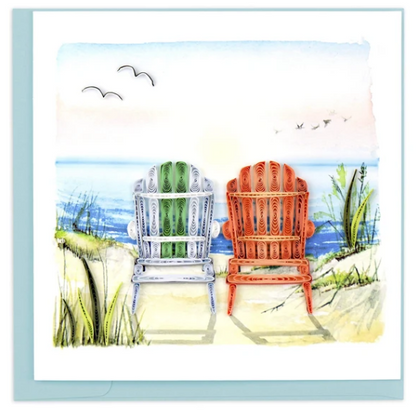 Beach Adirondack Chairs Quill Card