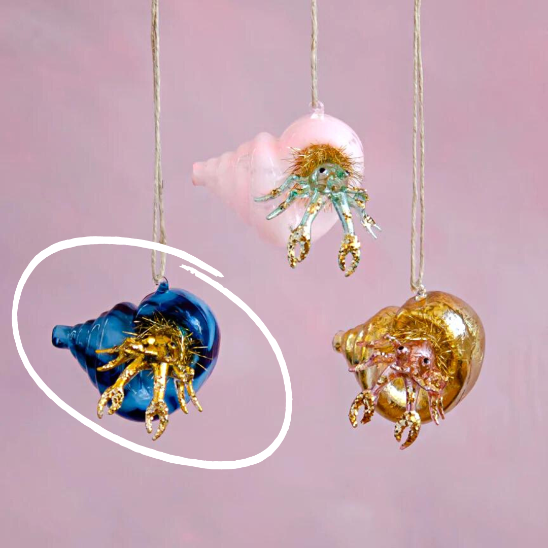 HERMIT CRAB ORNAMENT | Blue