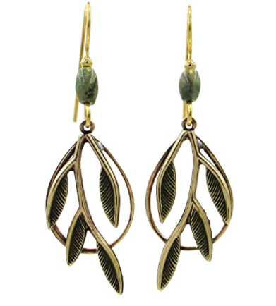 Goldtone Branches Dangle Earrings