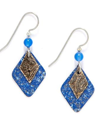 Blue Layer Drop Earrings SILVER FOREST Jewelry silver-forest-handcrafted-unique-earrings-88