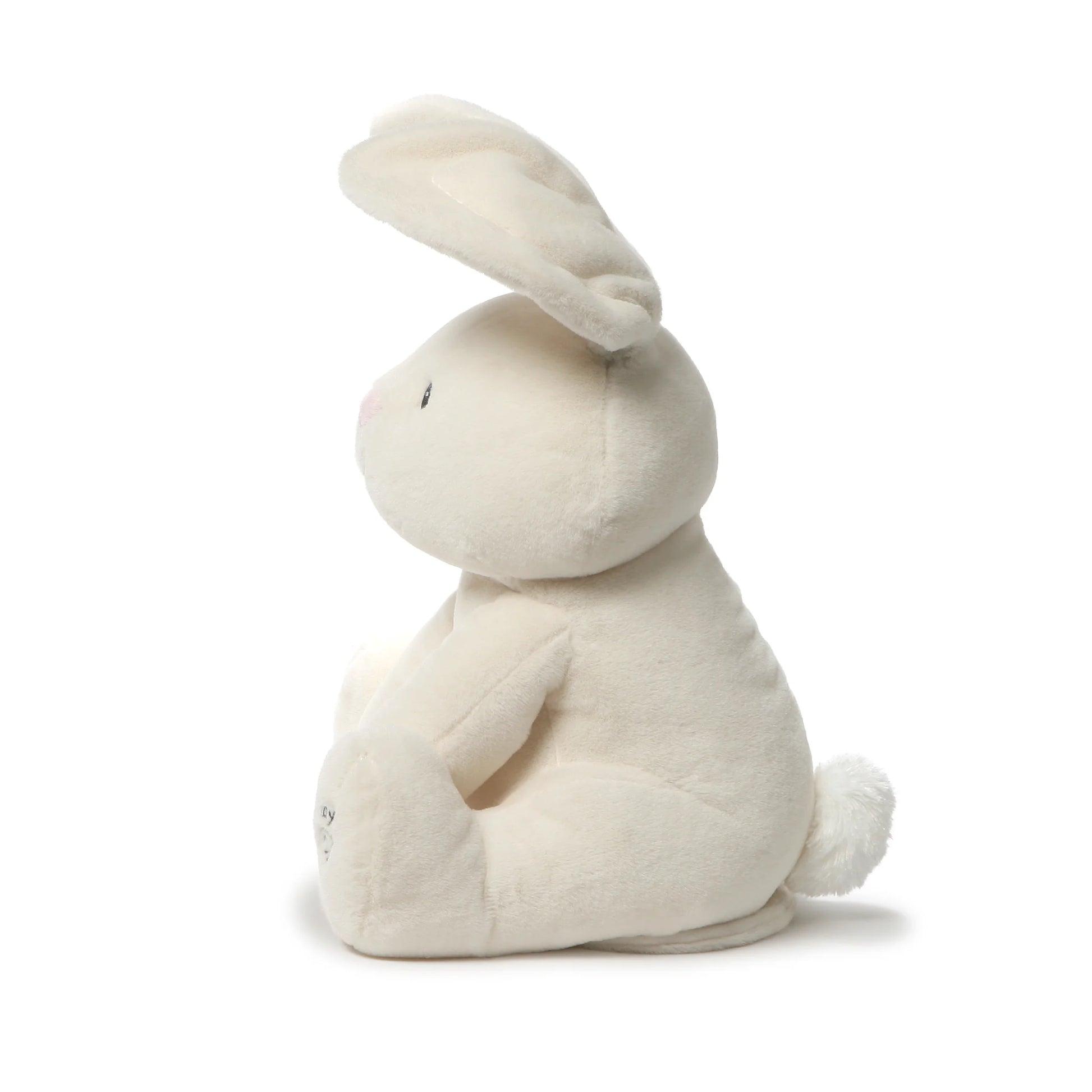 White Bunny side view plush Singing with sound baby young kids toy Easter shop The Painted Cottage a Maryland Boutique