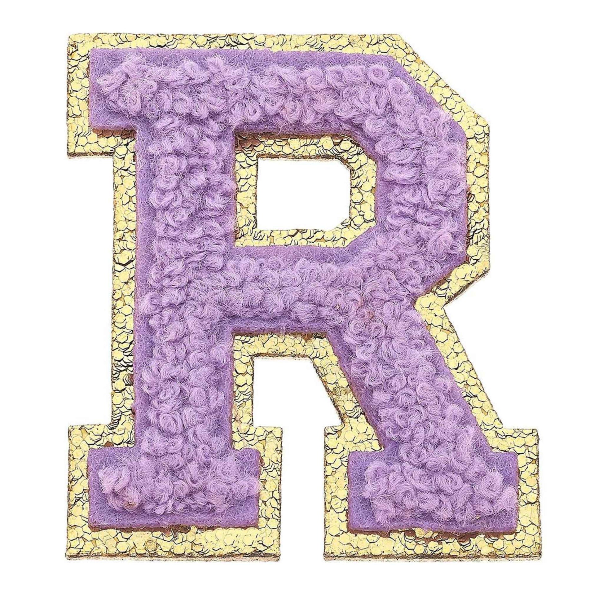 CHENILLE LRG GLITTER LETTER R PURPLE CANVAS Personal Accessory the-painted-cottage-canvas-style-patches-letter-shop-annapolis-maryland_15