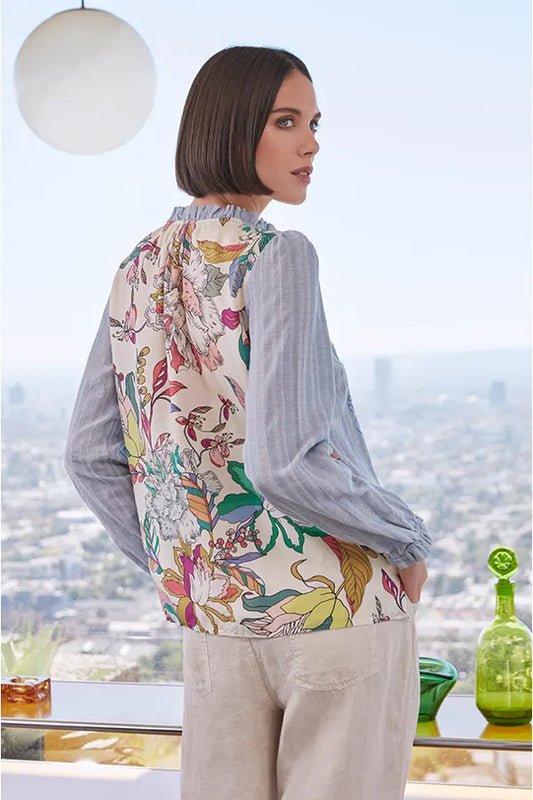 NICO RUFFLE SCARF BACK BLOUSE