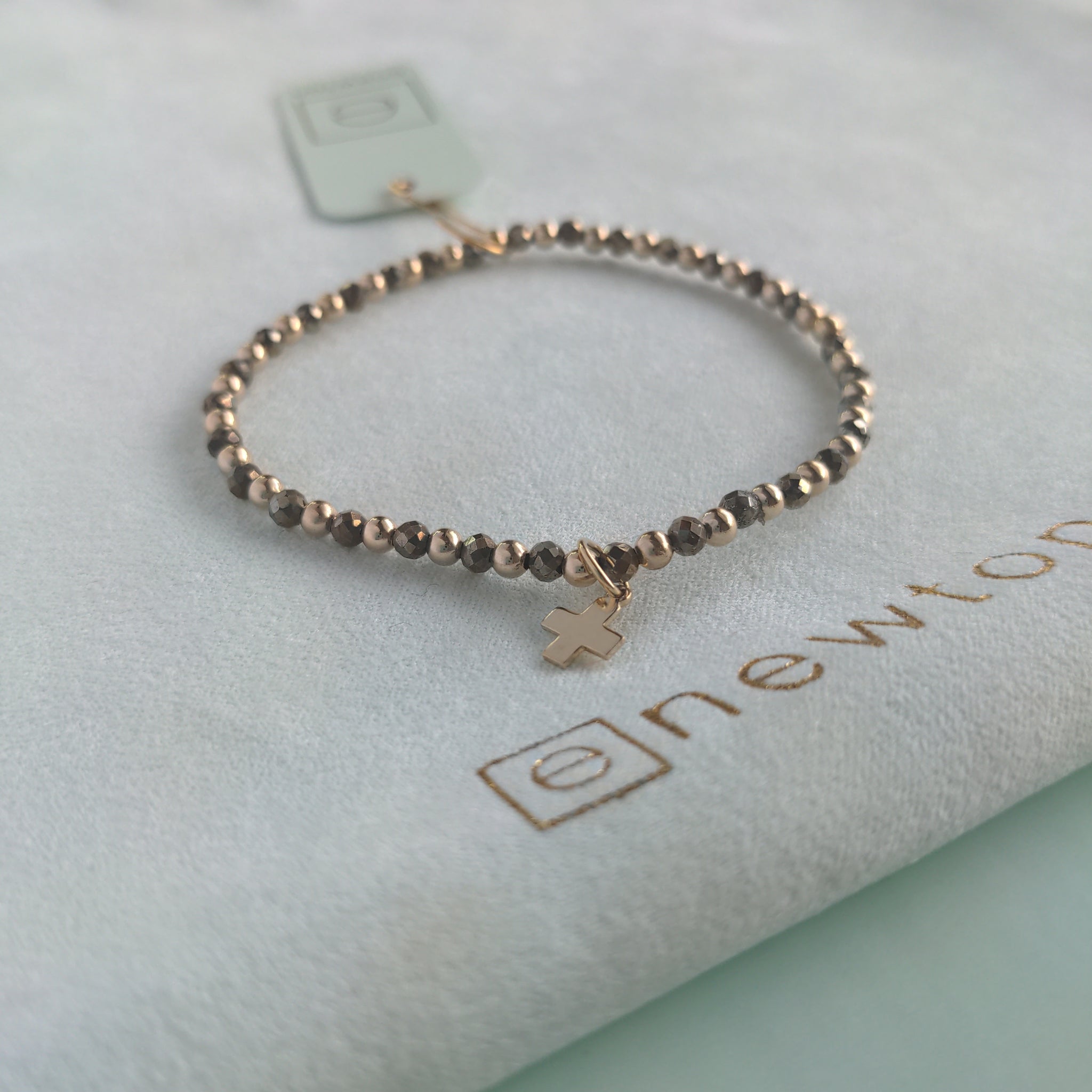 GLD GRATEFUL 3MM PYRITE SIG CRS