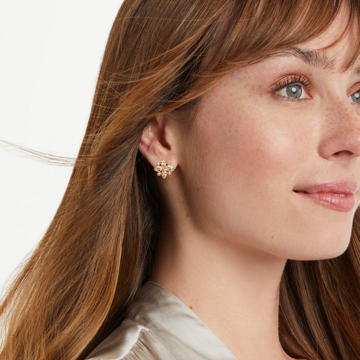 CHARLOTTE STUD GOLD ZIRCONIA