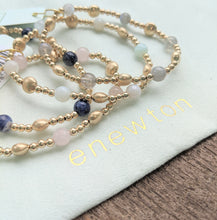 eNewton Honesty Gold Sincerity Pattern 6mm Bead Bracelet - Available in 4 Gemstones
