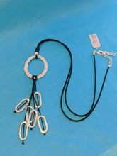 BLACK CORD WITH SILVER LINKS