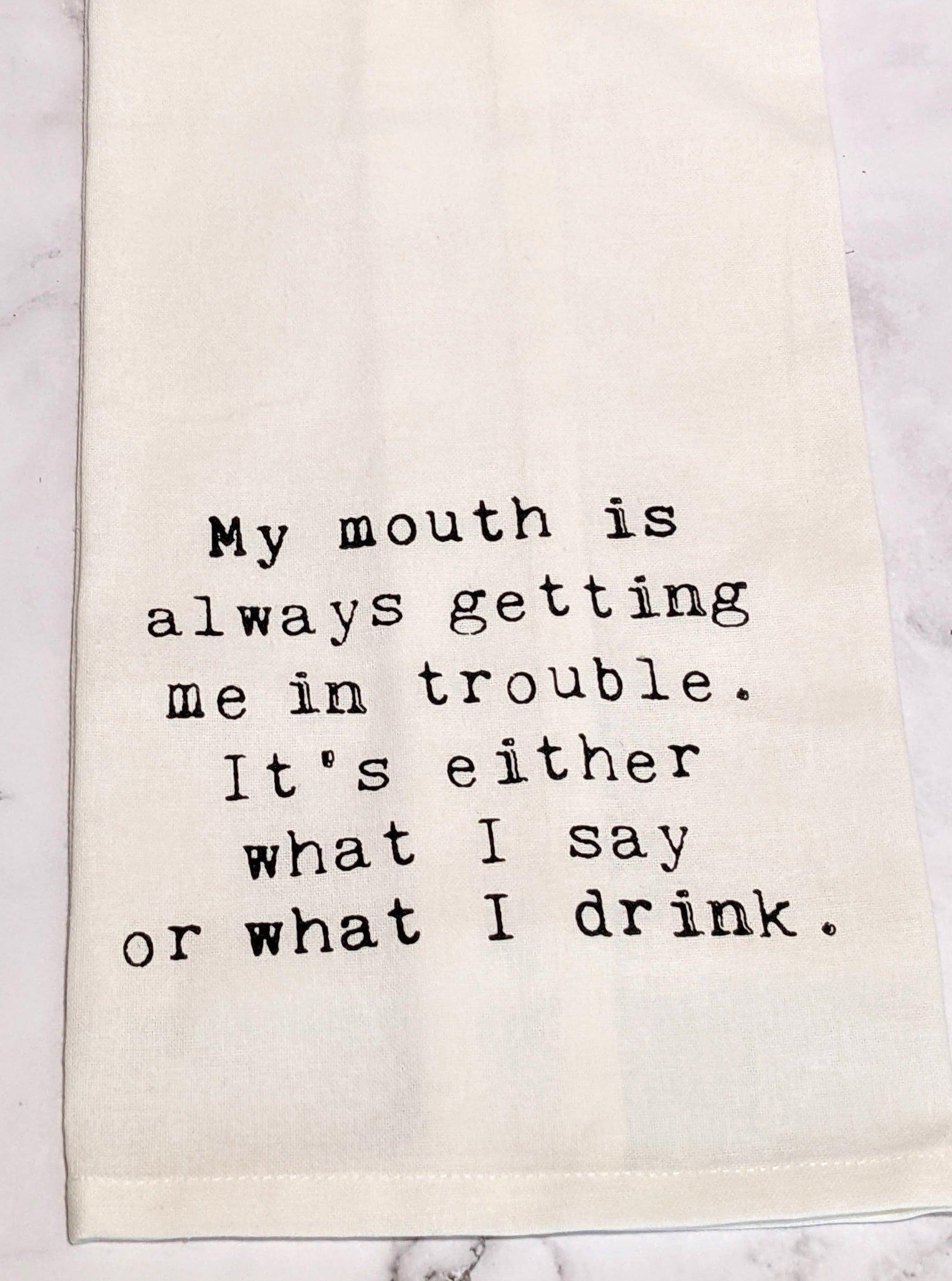 Always In Trouble Tea Towel