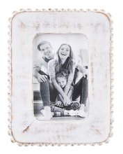 4X6 WHITE BEADED WOOD FRAME