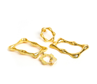 JORDAN BAMBOO GOLD EARRING