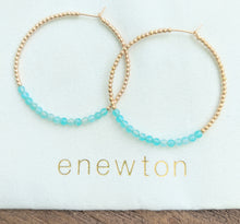 eNewton Gold Bliss 1.75" Hoop -  Available in Two Gemstones