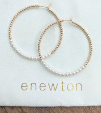 eNewton Gold Bliss 1.75" Hoop -  Available in Two Gemstones