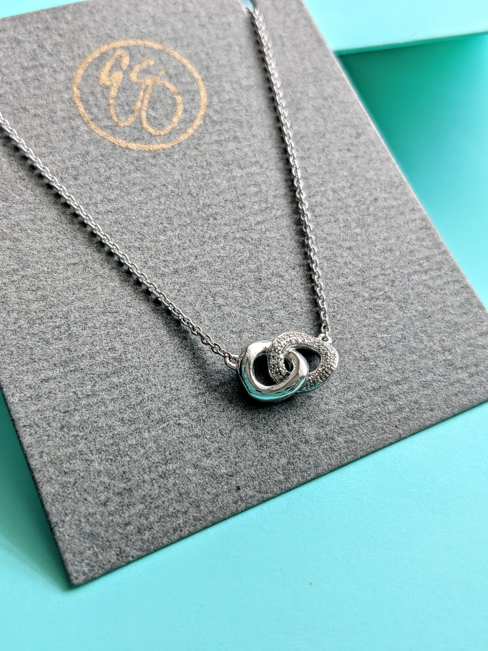 Entwined Discs Necklace | Silver